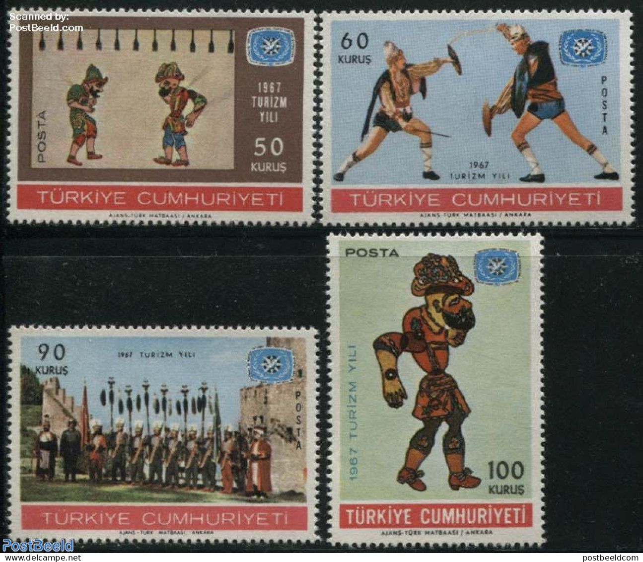 Türkiye 1967 International Year Of Tourism 4v, Mint NH, Various - Folklore - Tourism - Other & Unclassified