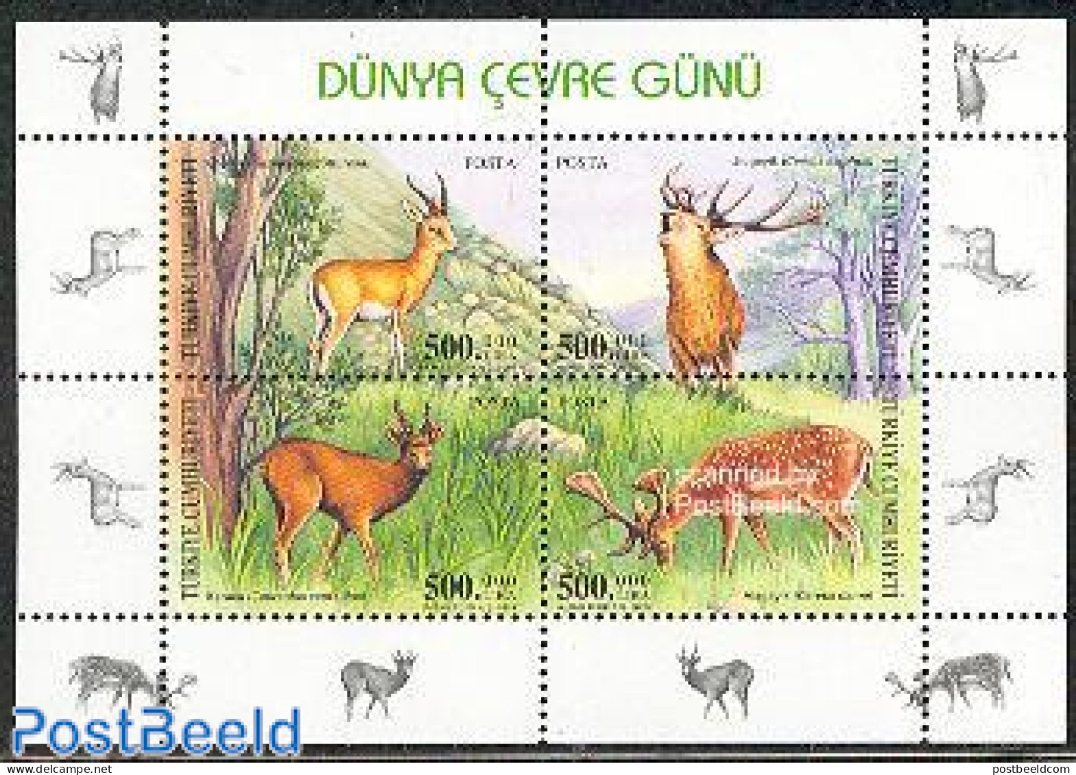 Türkiye 2003 Deers 4v M/s, Mint NH, Nature - Animals (others & Mixed) - Deer - Sonstige & Ohne Zuordnung