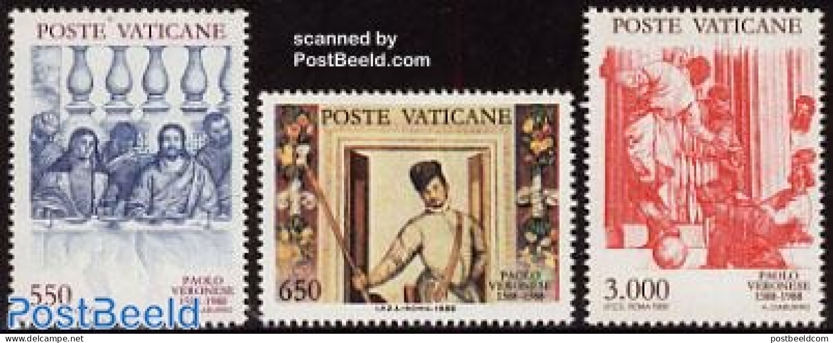 Vatican 1988 Paolo Veronese 3v, Mint NH - Neufs