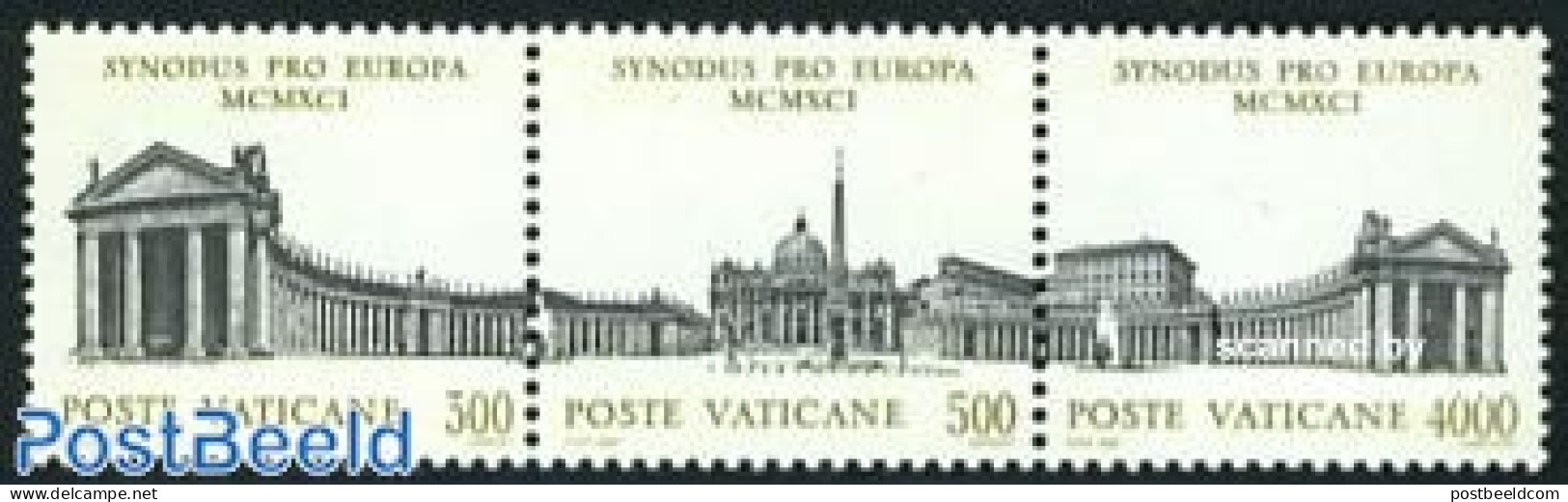 Vatican 1991 European Bishop Synode 3v [::], Mint NH, History - Religion - Europa Hang-on Issues - Religion - Unused Stamps