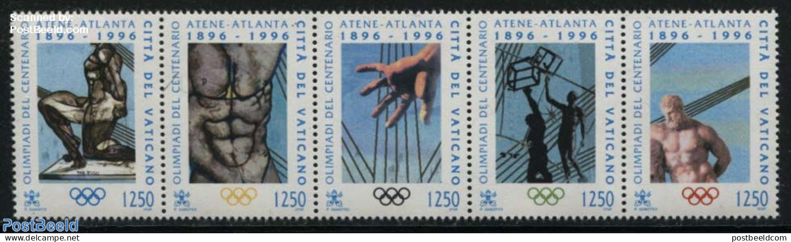 Vatican 1996 Modern Olympics 5v [::::], Mint NH, Sport - Olympic Games - Ungebraucht