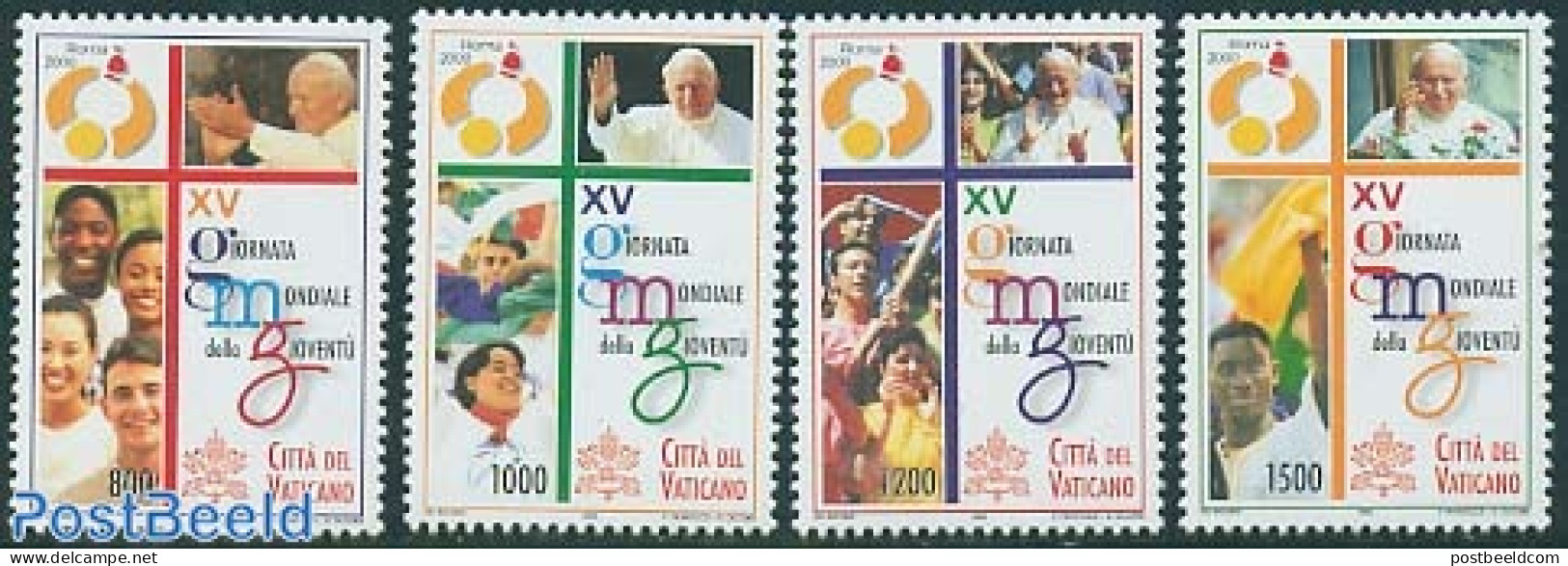 Vatican 2000 World Youth Day 4v, Mint NH - Nuovi