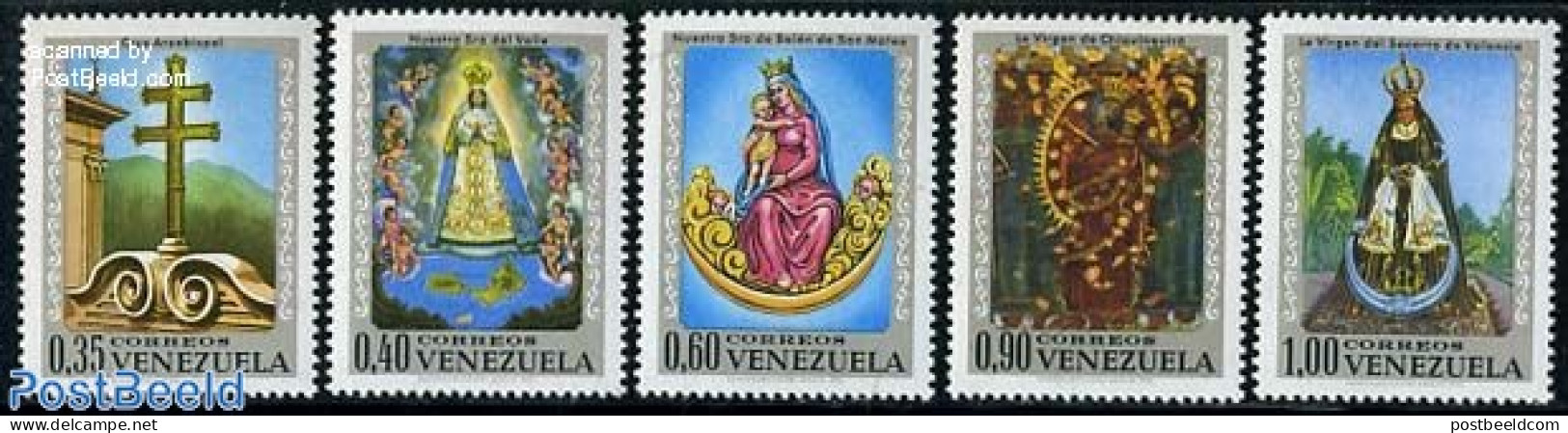 Venezuela 1970 Religion 5v, Mint NH, Religion - Religion - Venezuela