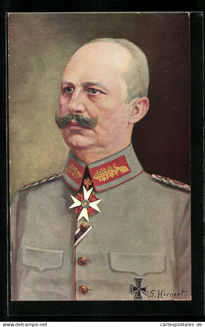 Künstler-AK Portrait Von Erich Ludendorff In Uniform Im Halbprofil  - Historical Famous People