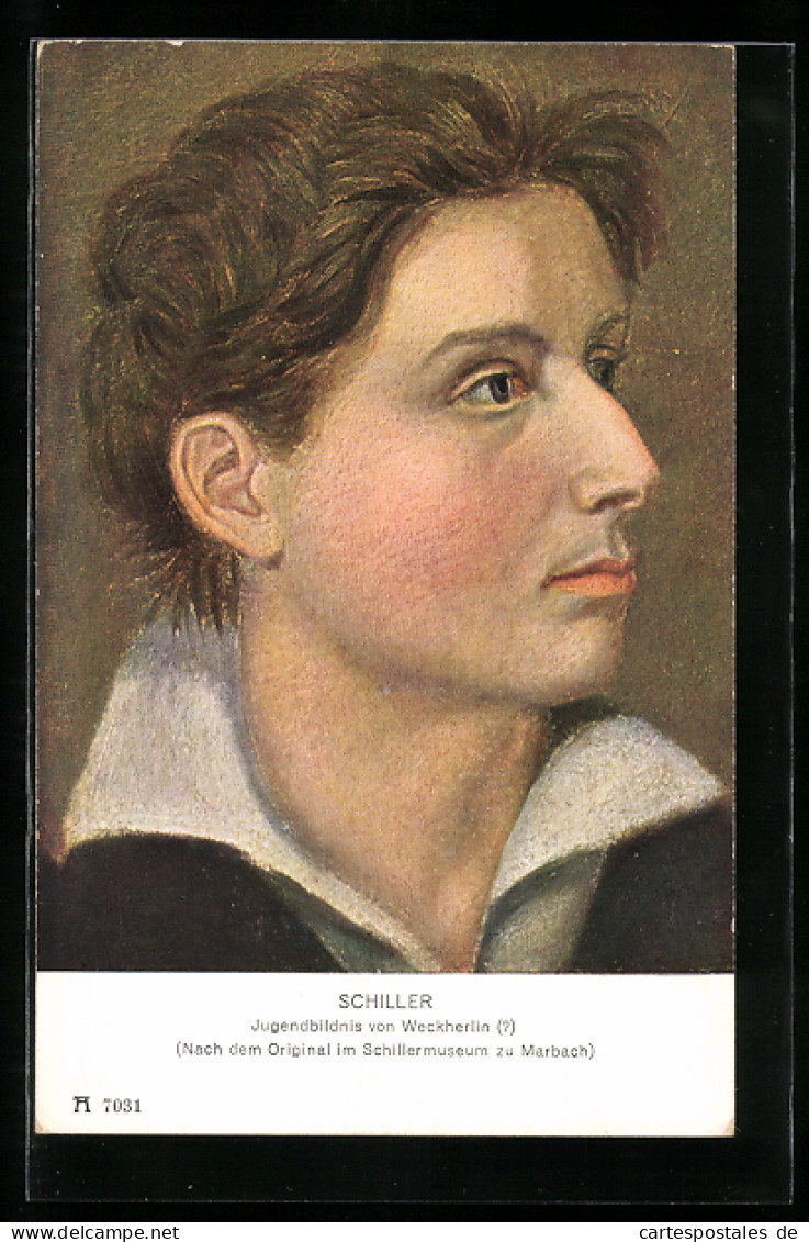 AK Friedrich Schiller, Jugendbildnis Von Weckherlin  - Writers