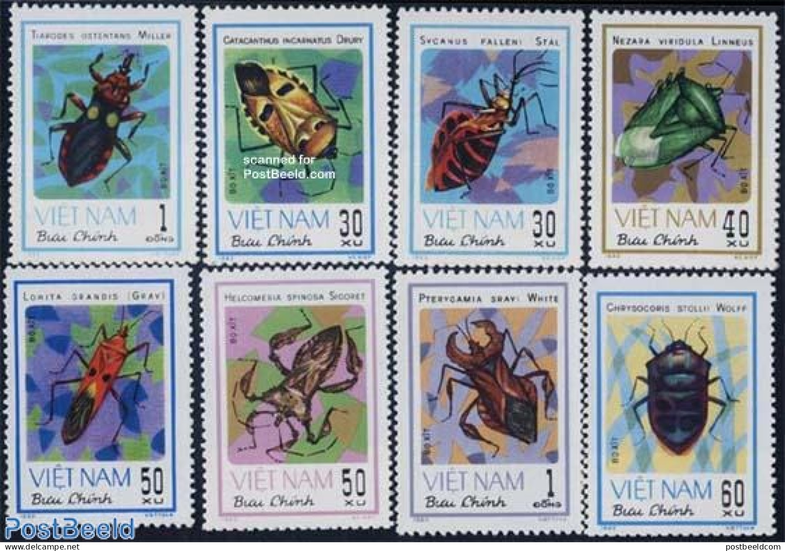 Vietnam 1982 Insects 8v, Mint NH, Nature - Insects - Andere & Zonder Classificatie