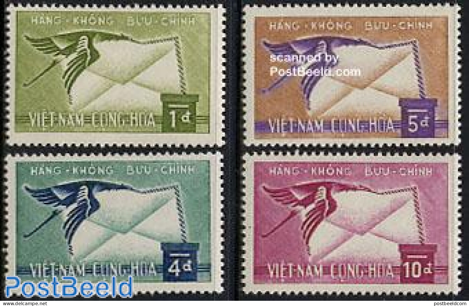 Vietnam, South 1960 Do Hoang Ke 4v, Mint NH, Nature - Birds - Pigeons - Sonstige & Ohne Zuordnung