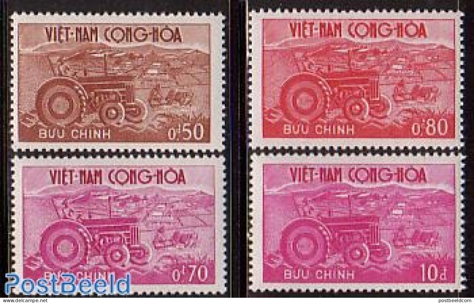 Vietnam, South 1961 Agriculture 4v, Mint NH, Various - Agriculture - Landbouw
