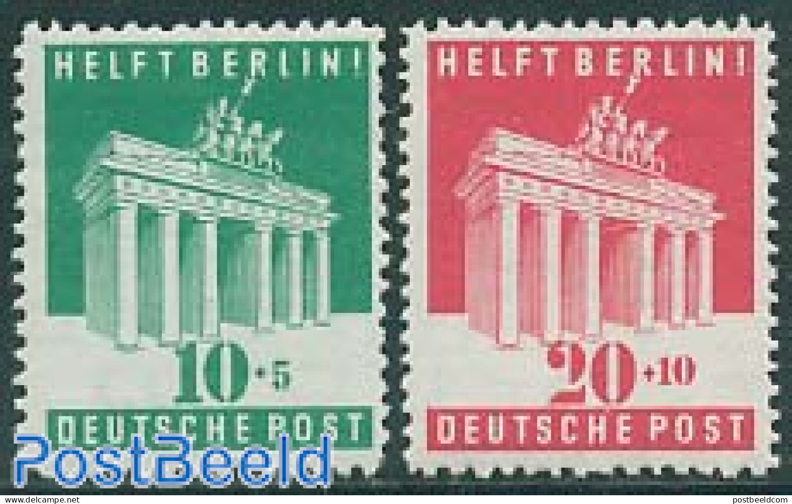 Germany, Federal Republic 1948 Berlin Aid 2v, Mint NH, Art - Architecture - Sonstige & Ohne Zuordnung