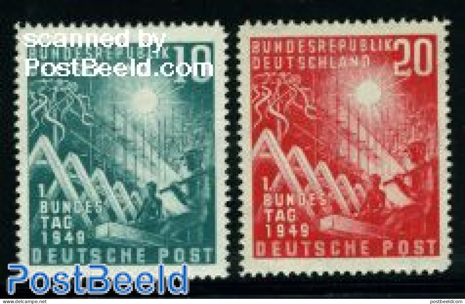Germany, Federal Republic 1949 Bundestag 2v, Mint NH - Neufs
