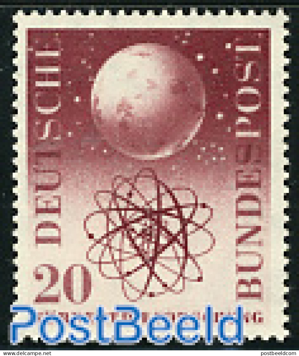 Germany, Federal Republic 1955 Scientific Research 1v, Mint NH, Science - Atom Use & Models - Nuevos