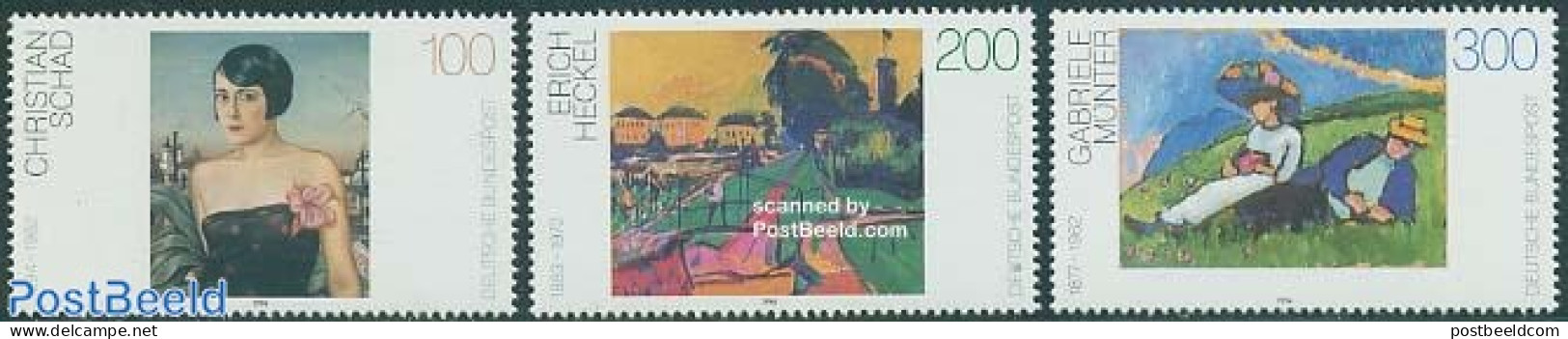Germany, Federal Republic 1994 Modern Paintings 3v, Mint NH, Art - Modern Art (1850-present) - Paintings - Unused Stamps