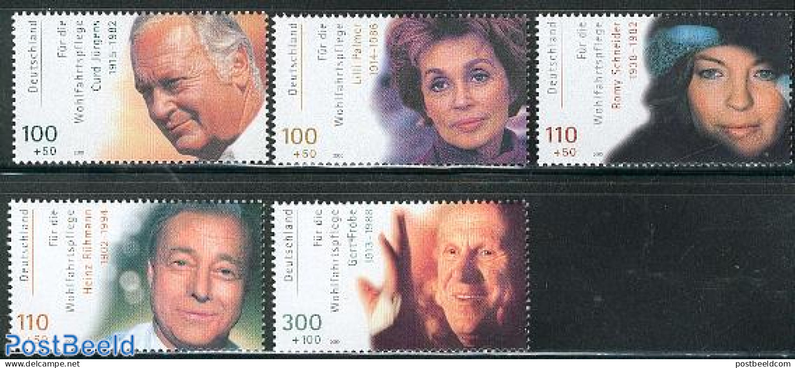 Germany, Federal Republic 2000 Film Stars 5v, Mint NH, Performance Art - Movie Stars - Neufs