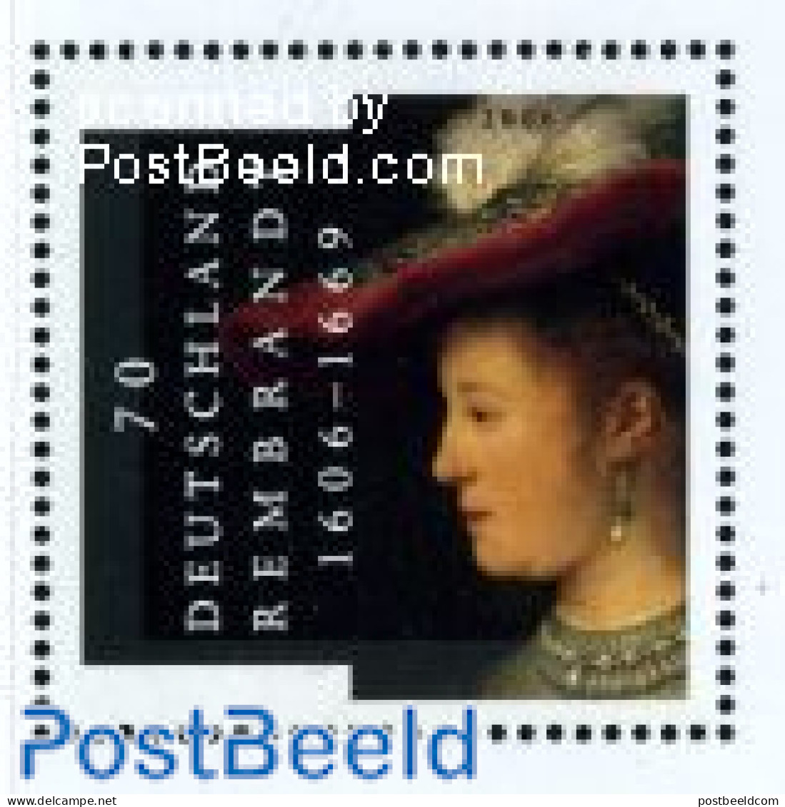 Germany, Federal Republic 2006 Rembrandt 1v, L Shape Phosphor (from Dutch Booklet). This Is An Official German Stamps,.. - Neufs