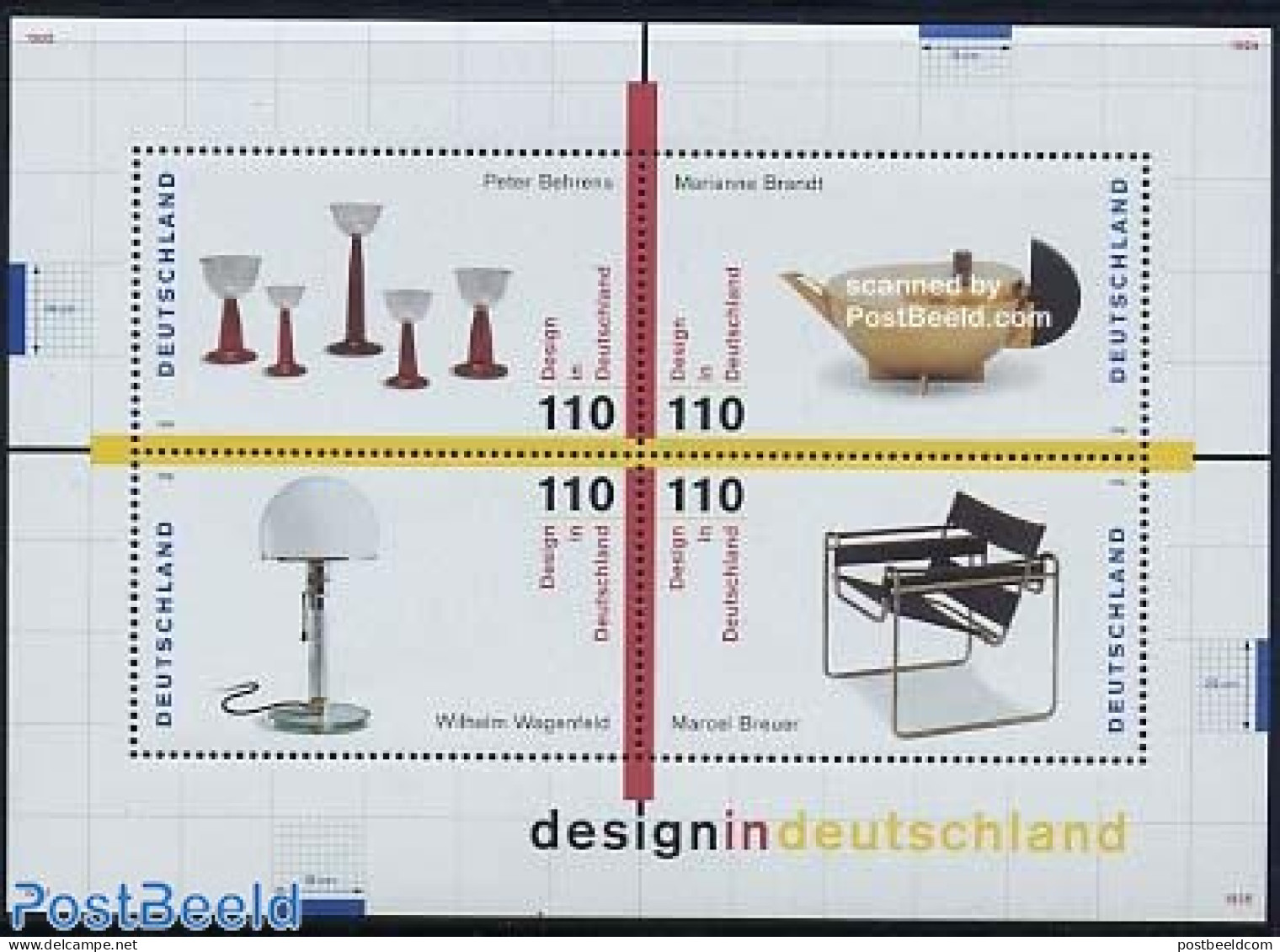 Germany, Federal Republic 1998 German Design S/s, Mint NH, Art - Art & Antique Objects - Industrial Design - Unused Stamps