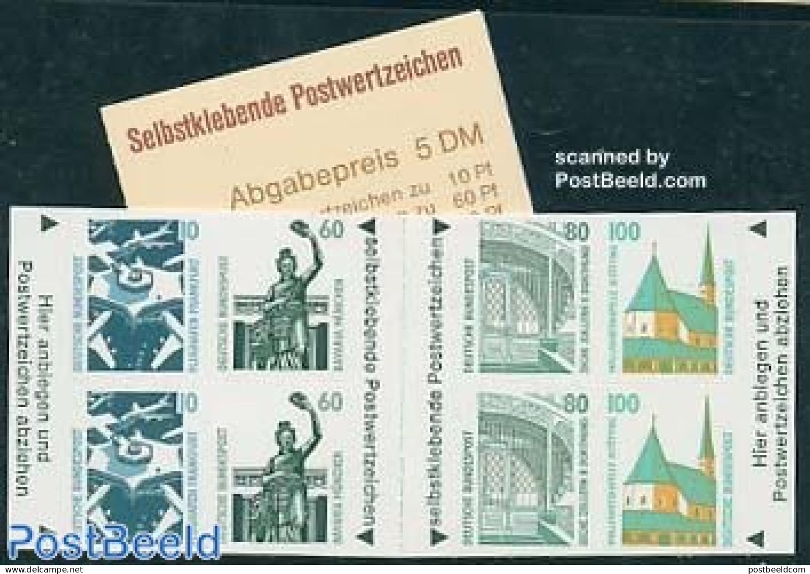 Germany, Federal Republic 1991 Tourism Booklet S-a, Mint NH, Religion - Transport - Churches, Temples, Mosques, Synago.. - Unused Stamps