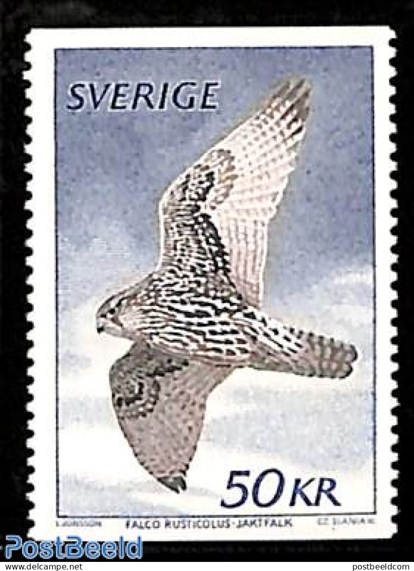 Sweden 1981 Definitive, Falcon 1v, Mint NH, Nature - Birds - Birds Of Prey - Neufs