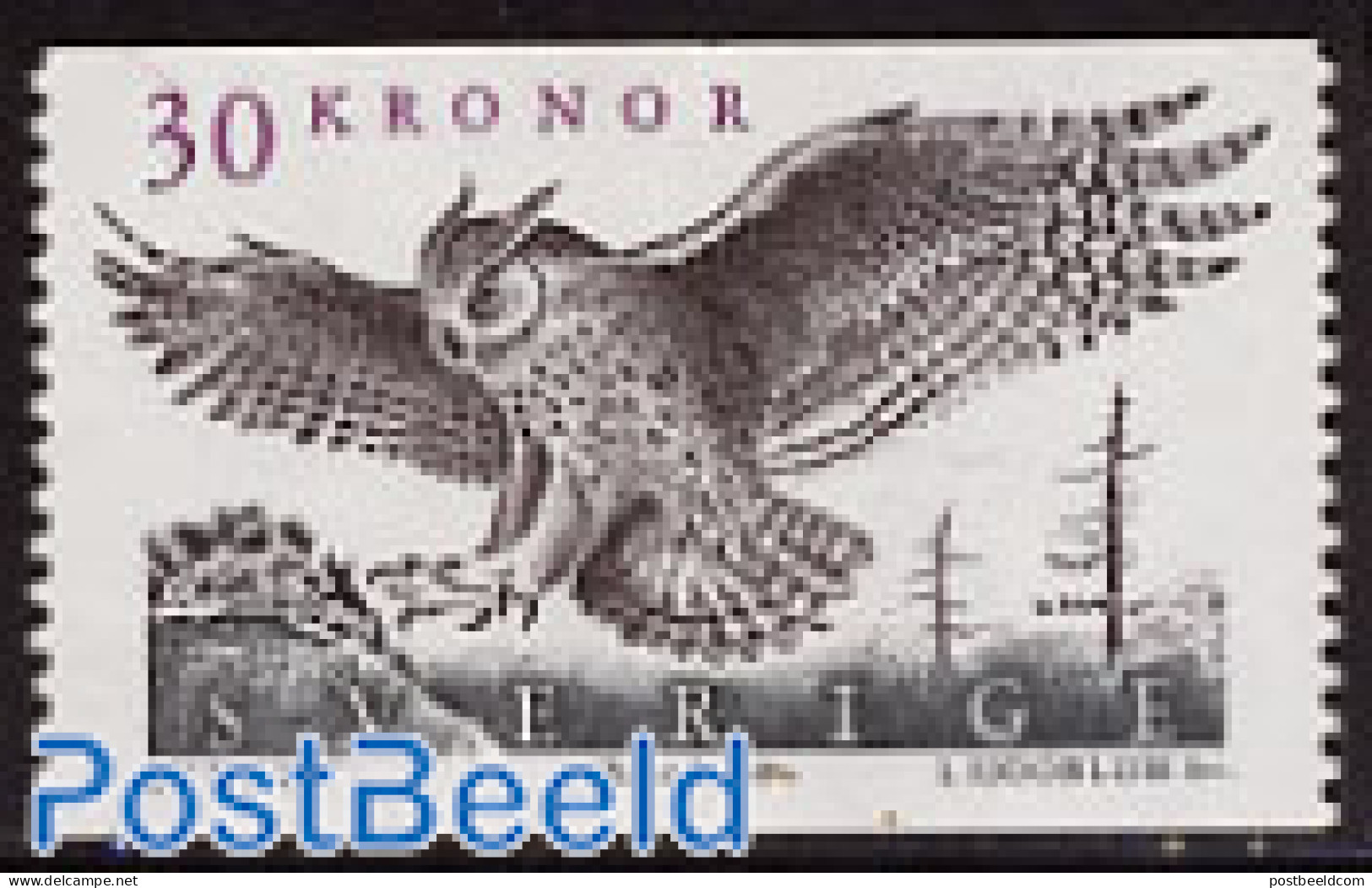 Sweden 1989 Owl 1v, Mint NH, Nature - Birds - Owls - Ungebraucht