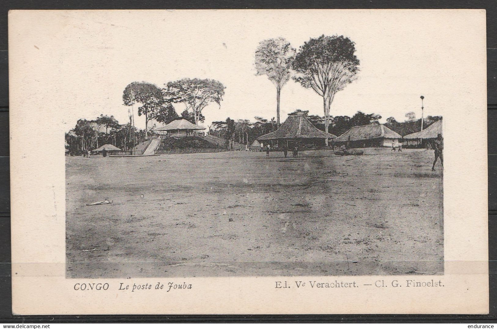 Enclave Du LADO - CP Jouba (Congo) De LOKA Affr. Soudan 3mil Obl. Du Nil Blanc "WNTP /14.2.1909" Pour ANVERS - Exépdiée  - Brieven En Documenten