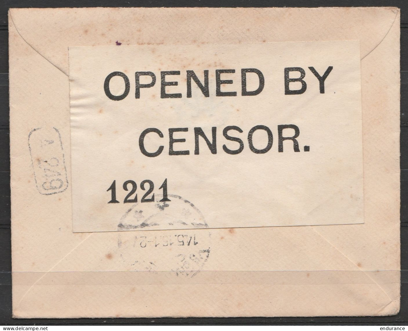 LSC (sans Texte) Affr. 2 1/2p KGV Bleu Flam. LONDON S.W./9 MY 1916 Pour LA HAYE (Pays-Bas) - Cachet Et étiquette Censure - Marcofilie