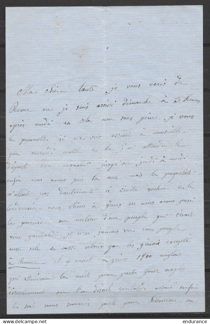 RRRR !!! L. 1860 Du Comte De Mirabeau Bataillon Franco-belge à ROME (engagé Dans Les Zouaves Pontificaux Contre Les "Che - 1849-1876: Klassik