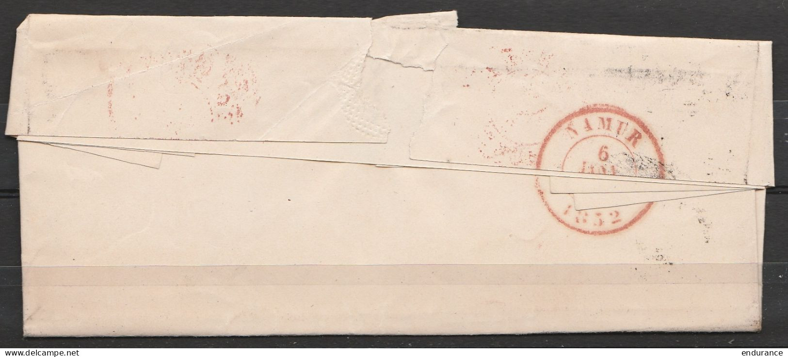 L. Affr. N°6 P147 Càd EGHEZEE /5 JANV 1852 Pour BOUGE-lez-Namur (au Dos: Càd Arrivée NAMUR) - 1851-1857 Medaillen (6/8)