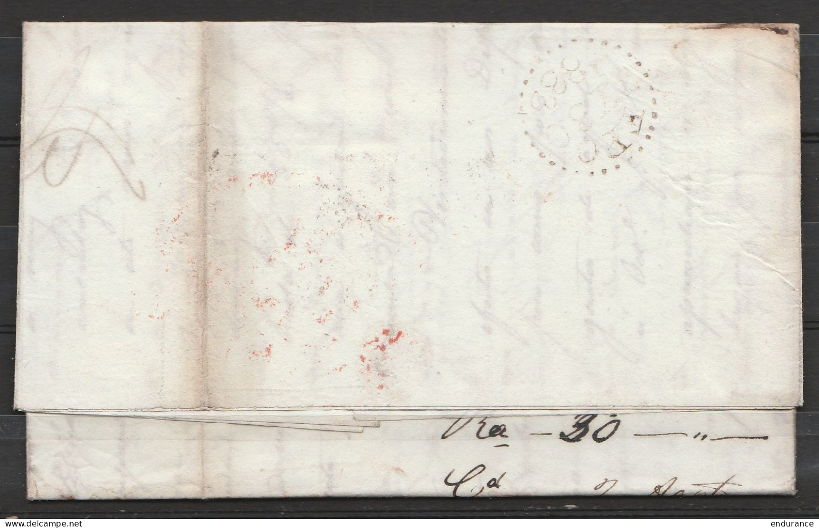 L. Datée 19 Juillet 1833 De SANTANDER Pour LONDRES - Griffe "ESPAGNE PAR / ST. JEAN-DE LUZ" - Cachet Oval "M. SANTANDER" - ...-1850 Vorphilatelie