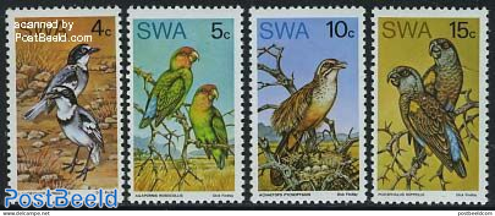 South-West Africa 1974 Birds 4v, Mint NH, Nature - Birds - South West Africa (1923-1990)