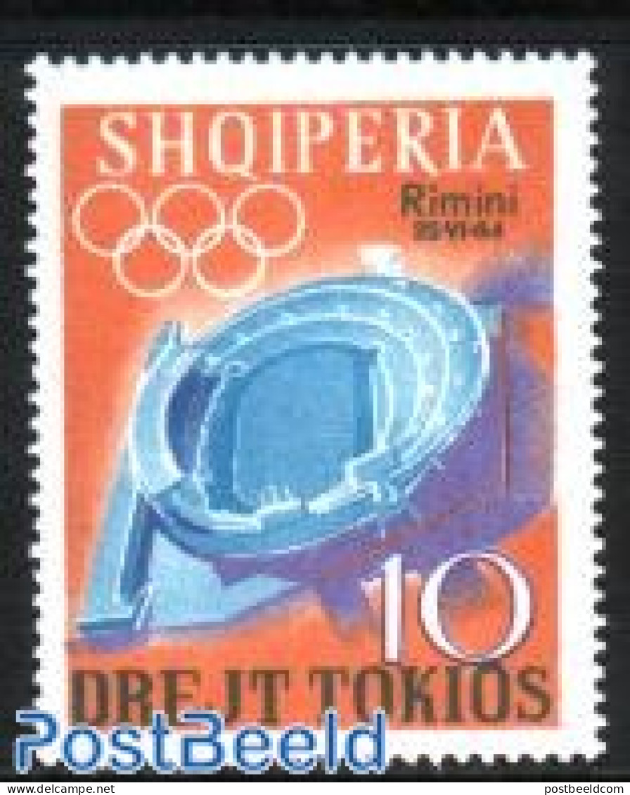 Albania 1964 Rimini Sport Stamp Exposition 1v, Mint NH, Sport - Olympic Games - Philately - Albanië