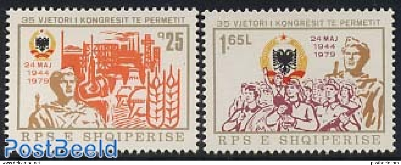 Albania 1979 Permet Congress 2v, Mint NH - Albanie