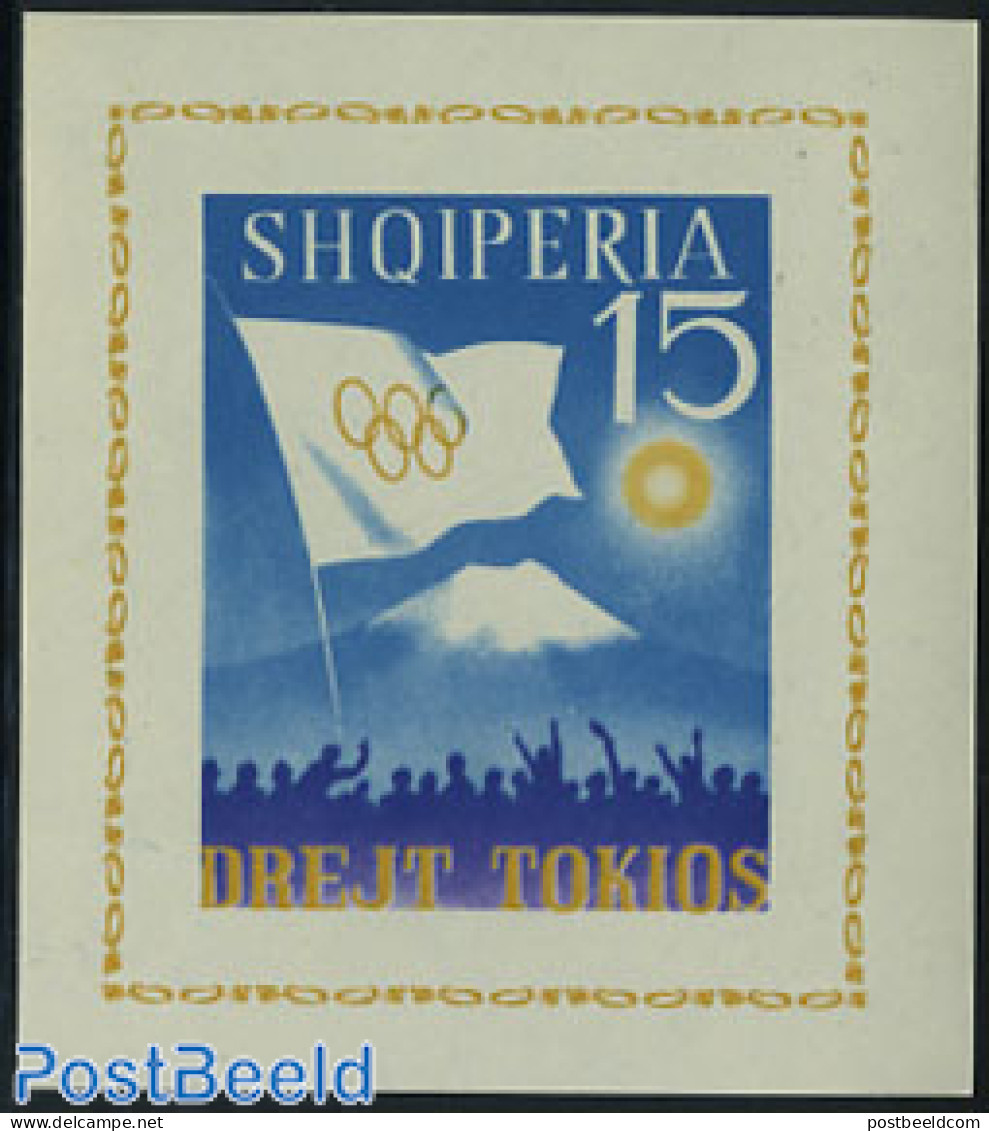 Albania 1964 Olympic Games Tokyo S/s Imperforated, Mint NH, Sport - Olympic Games - Albanie