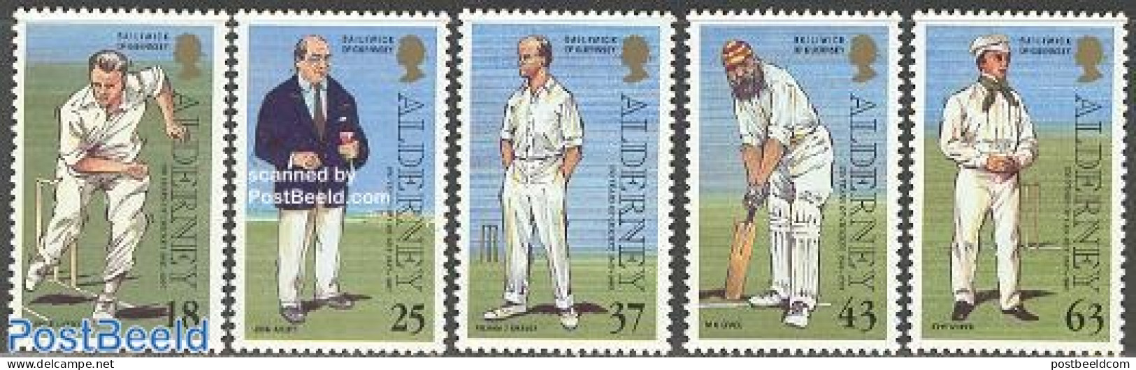 Alderney 1997 Cricket 5v, Mint NH, Sport - Cricket - Sport (other And Mixed) - Cricket