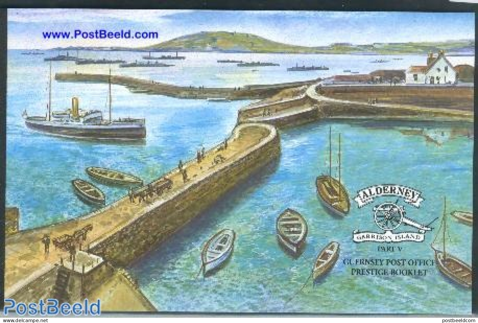 Alderney 2001 Garrison Island Prestige Booklet, Mint NH, History - Transport - Militarism - Stamp Booklets - Railways .. - Militaria