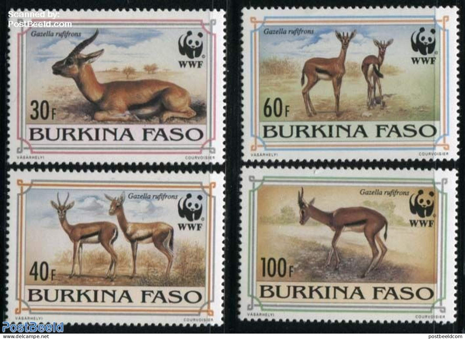 Burkina Faso 1993 WWF, Gazelle 4v, Mint NH, Nature - Animals (others & Mixed) - World Wildlife Fund (WWF) - Andere & Zonder Classificatie
