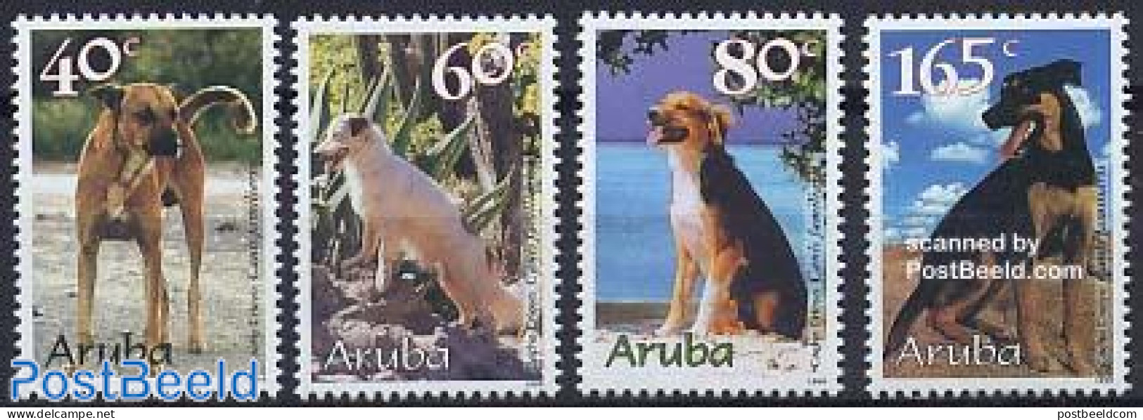 Aruba 1999 Dogs 4v, Mint NH, Nature - Dogs - Sonstige & Ohne Zuordnung