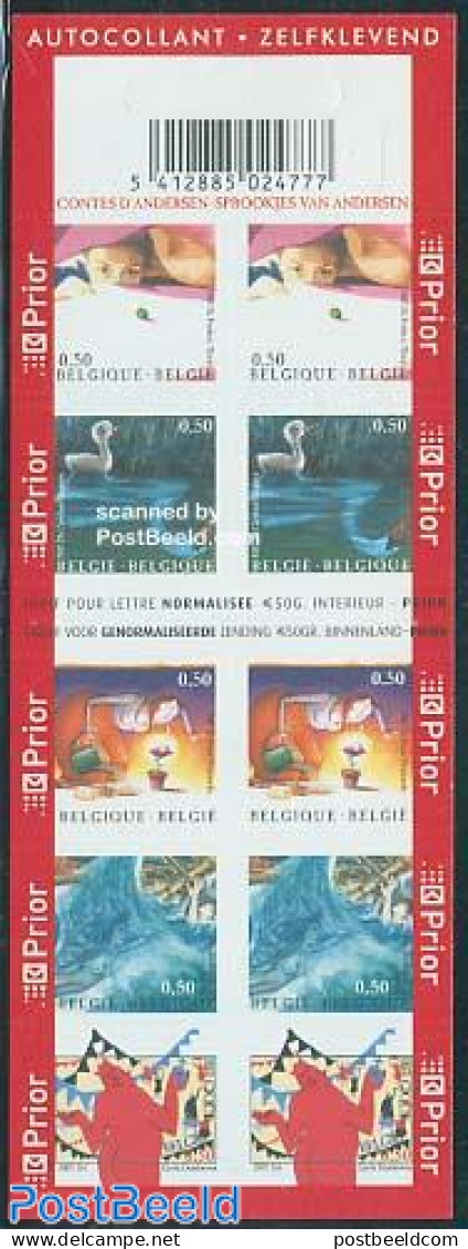 Belgium 2005 H.C. Andersen 10v S-a In Booklet, Mint NH, Transport - Stamp Booklets - Ships And Boats - Art - Fairytales - Neufs