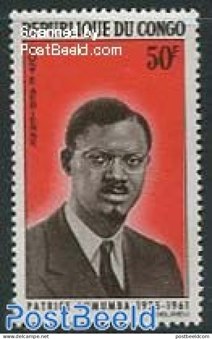 Congo Republic 1965 P. Lumumba 1v Without Overprint, Mint NH, History - Politicians - Other & Unclassified
