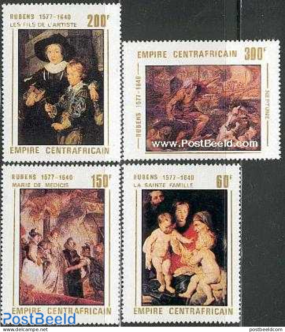 Central Africa 1978 Rubens Paintings 4v, Mint NH, Art - Paintings - Rubens - Centrafricaine (République)