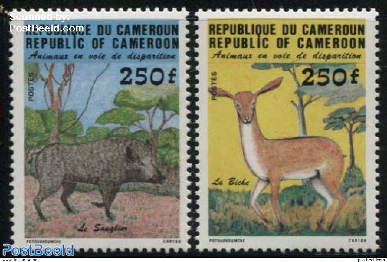 Cameroon 1984 Animals 2v, Mint NH, Nature - Animals (others & Mixed) - Kameroen (1960-...)