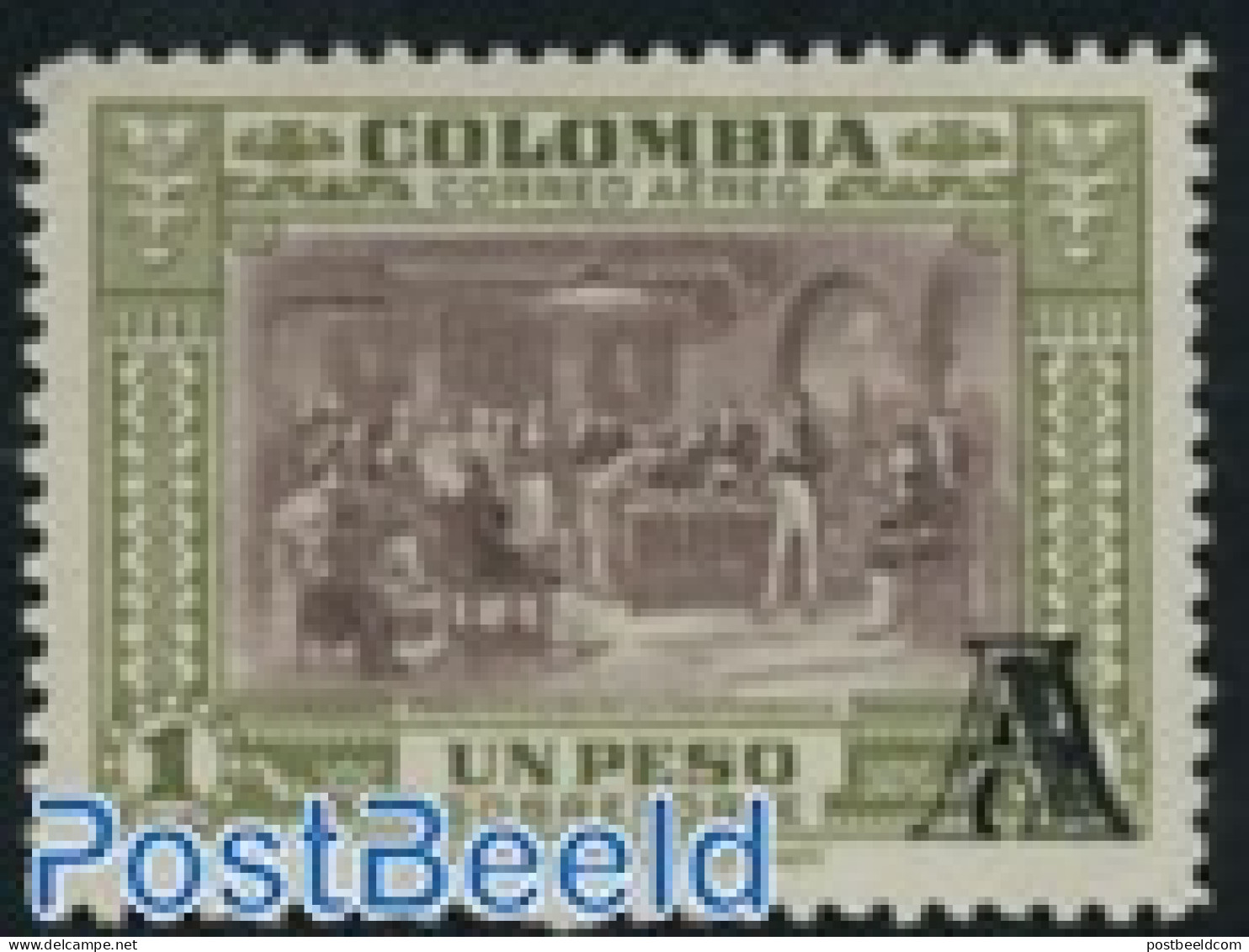 Colombia 1954 A Overprint 1v, Mint NH - Kolumbien