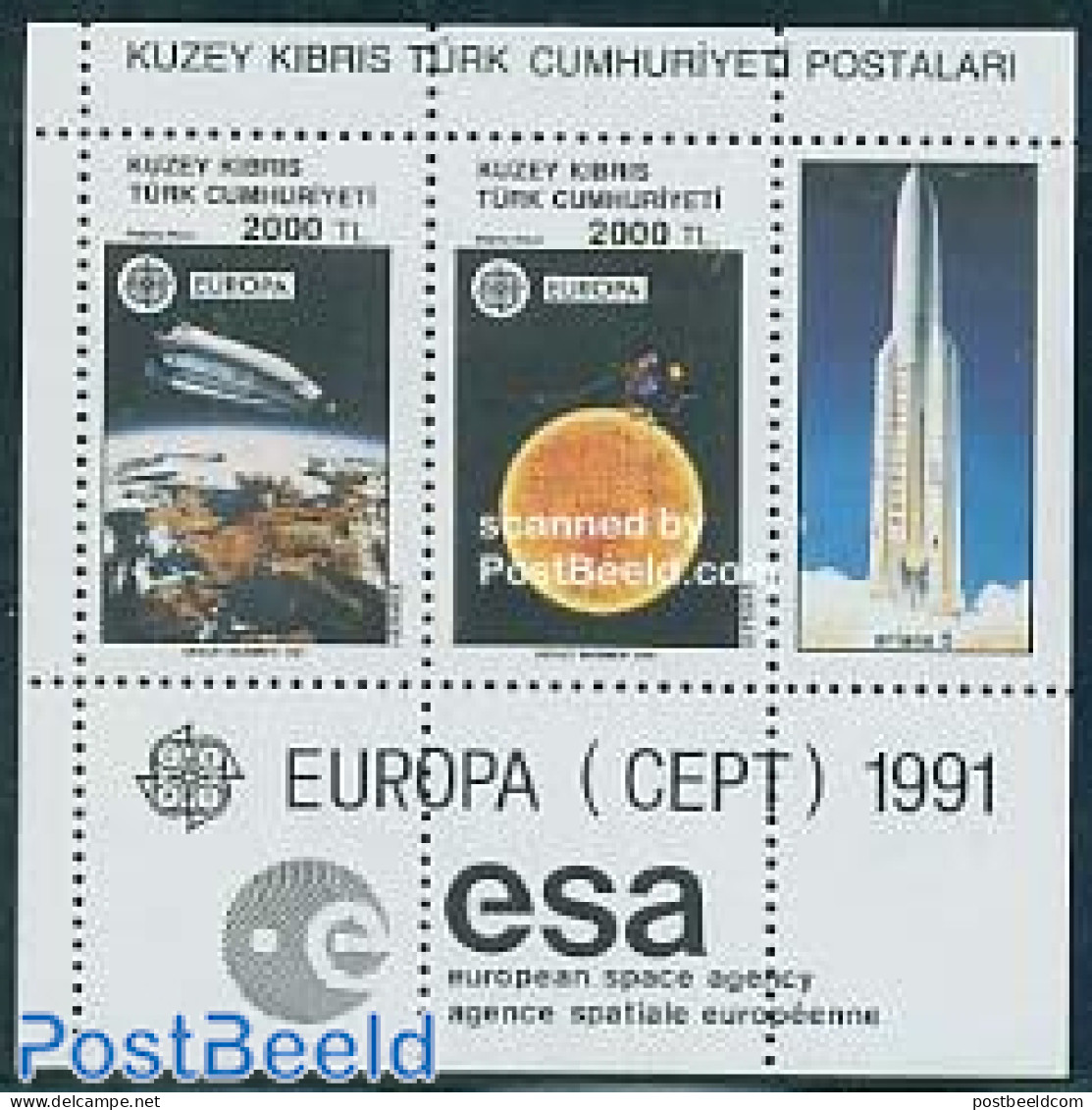 Turkish Cyprus 1991 Europa, Space S/s, Mint NH, History - Transport - Europa (cept) - Space Exploration - Autres & Non Classés