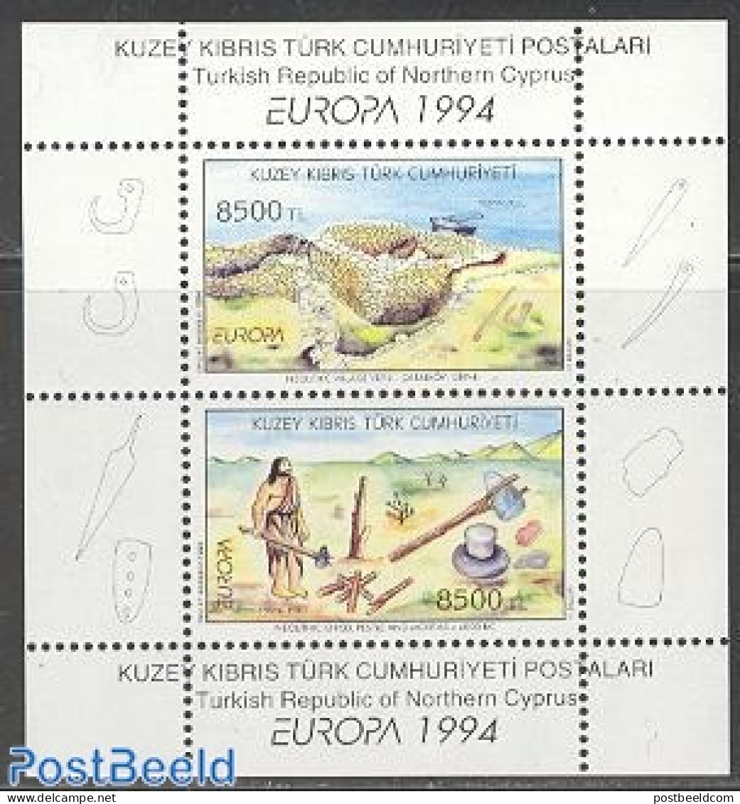 Turkish Cyprus 1994 Europa, Discoveries S/s, Mint NH, History - Nature - Archaeology - Europa (cept) - Prehistory - Archeologia