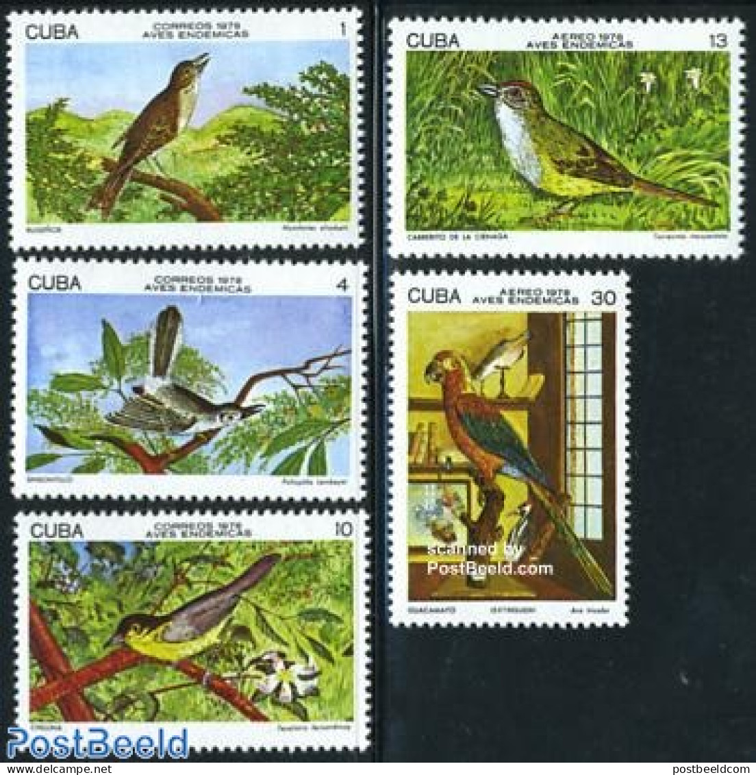 Cuba 1978 Birds 5v, Mint NH, Nature - Birds - Parrots - Ungebraucht