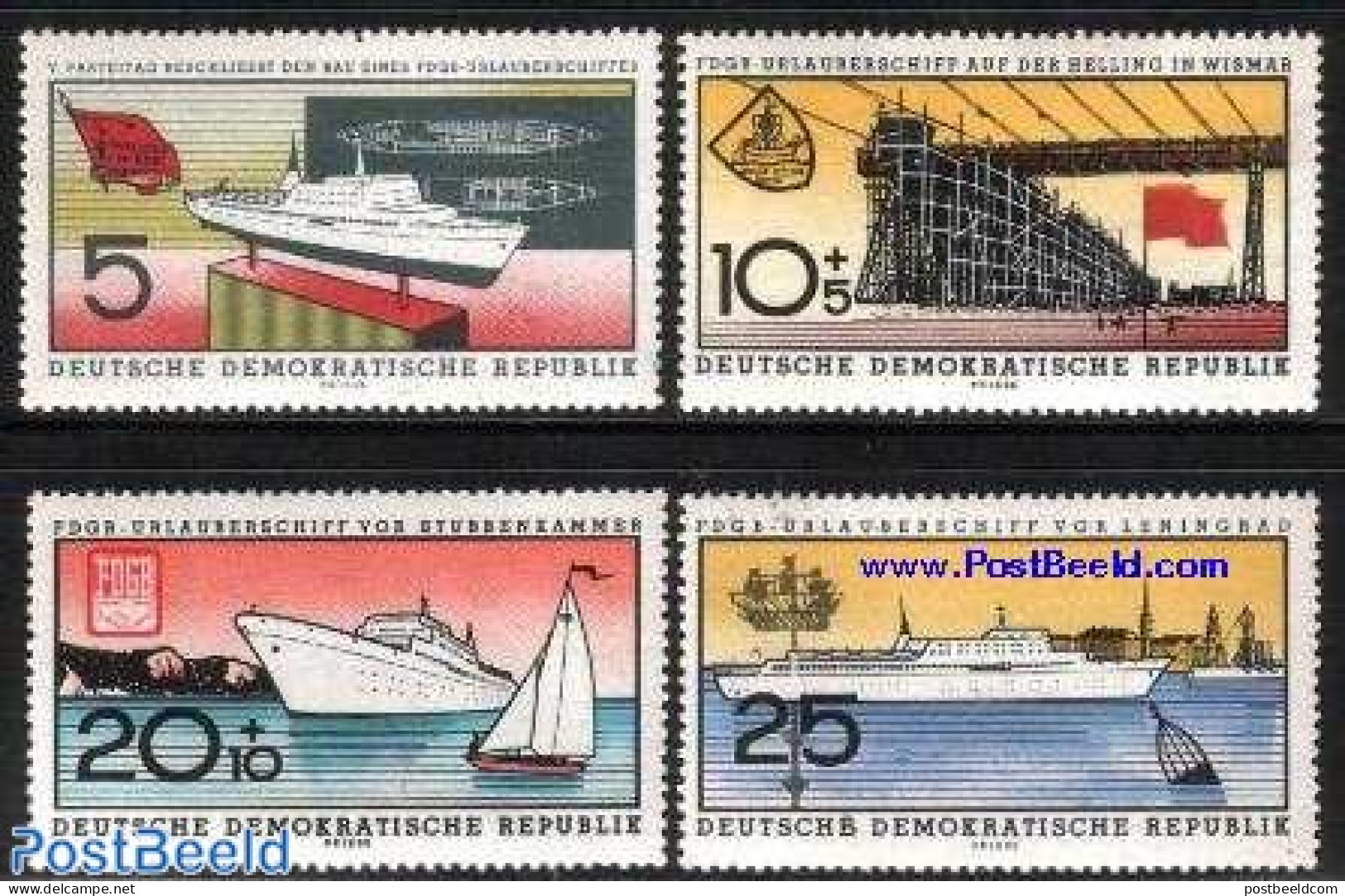 Germany, DDR 1960 Shipbuilding 4v, Mint NH, Transport - Ships And Boats - Unused Stamps