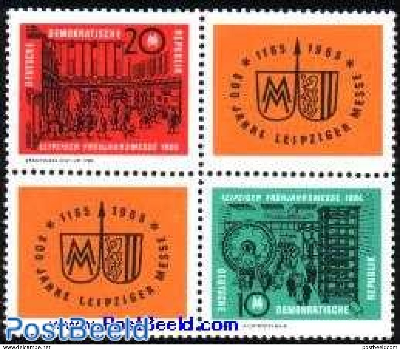 Germany, DDR 1964 Leipzig Spring Fair 2v+2tabs [+], Mint NH, Various - Export & Trade - Neufs