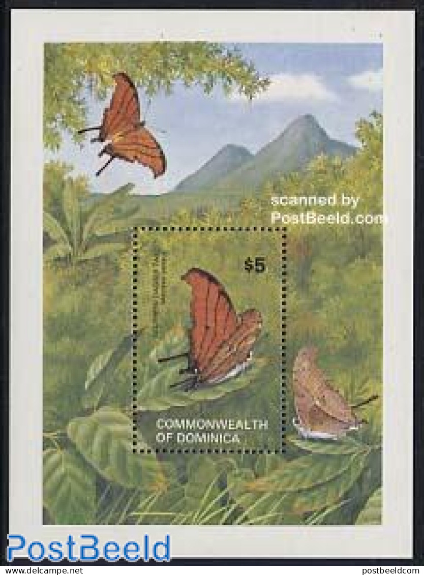 Dominica 1982 Butterflies S/s, Mint NH, Nature - Butterflies - Dominicaine (République)