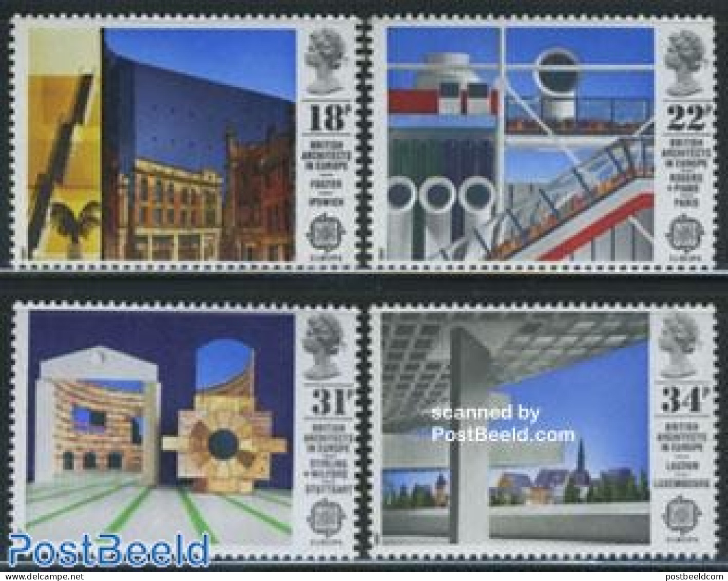 Great Britain 1987 Europa, Modern Architecture 4v, Mint NH, History - Europa (cept) - Art - Modern Architecture - Neufs