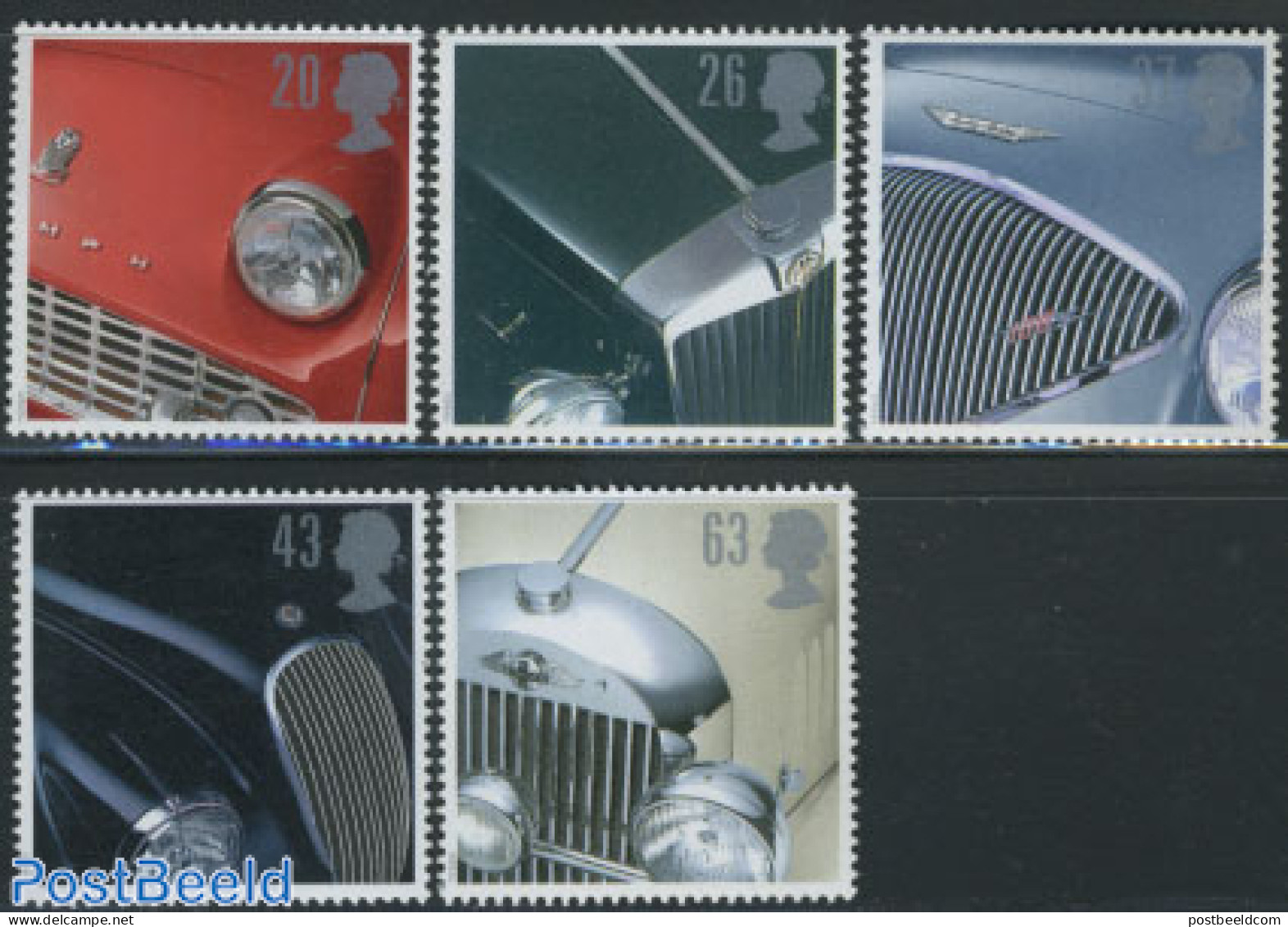 Great Britain 1996 Automobiles 5v, Mint NH, Transport - Automobiles - Sonstige & Ohne Zuordnung