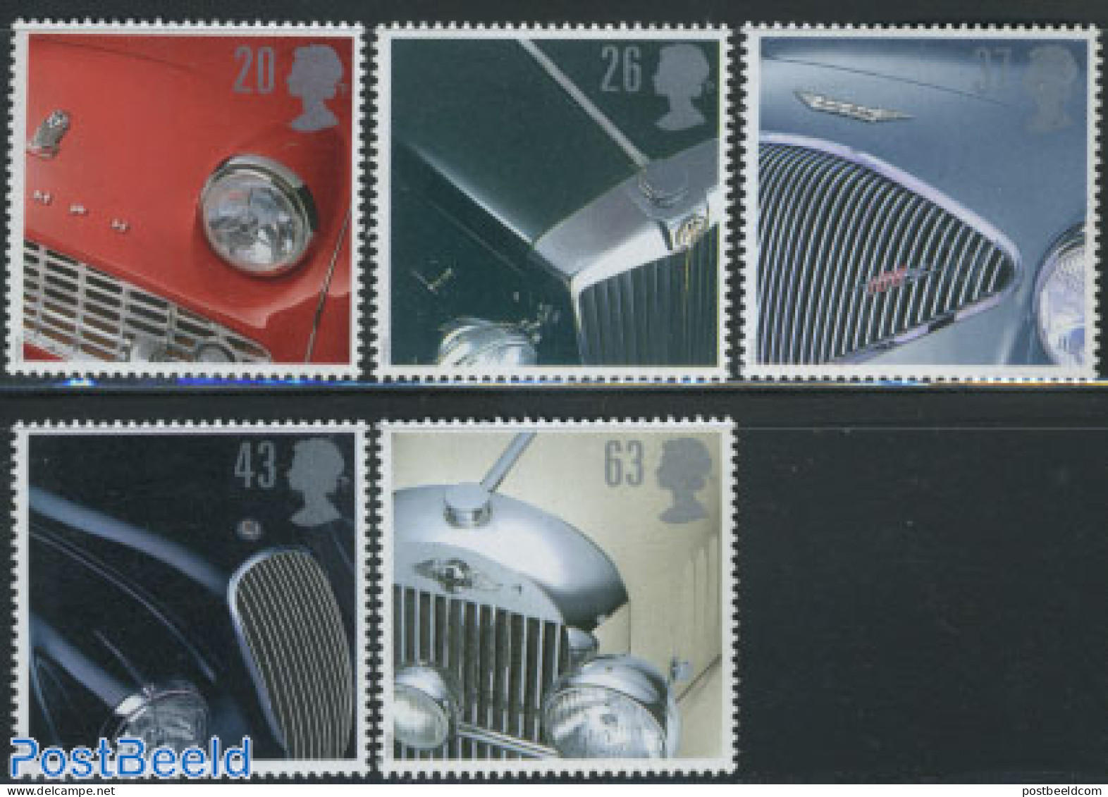 Great Britain 1996 Automobiles 5v, Mint NH, Transport - Automobiles - Autres & Non Classés