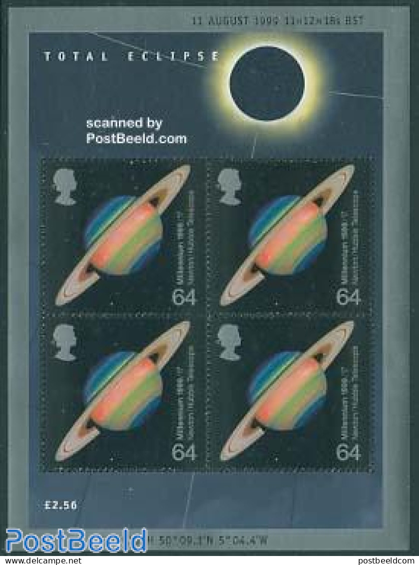 Great Britain 1999 Solar Eclipe S/s, Mint NH, Science - Astronomy - Autres & Non Classés